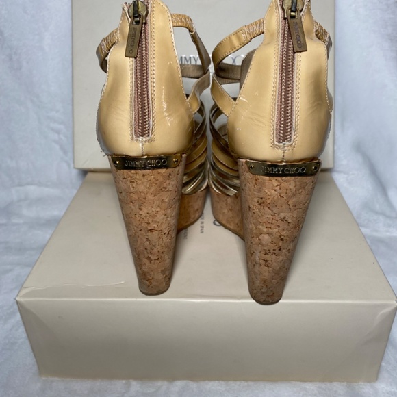 JIMMY CHOO PEAKABOO WEDGE HEELS - Picture 3 of 8